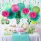 Summer Party Decoration Kit – Hanging Cactus Swirls, Paper Lanterns & Paper Fans, Hawaiian Luau Tropical Party Supplies for Birthday & Baby Shower